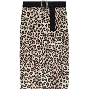 Blugirl, Luipaardprint rok Bruin, Dames, Maat:M