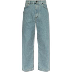 Moschino, Jeans, Heren, Blauw, L, Wide leg jeans