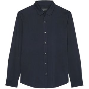 Marc O'Polo, Overhemden, Heren, Blauw, XL, Katoen, Jersey shirt regular