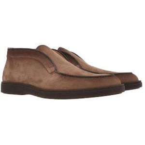 Santoni, Schoenen, Heren, Bruin, 44 EU, Bruine Slip-On Laarzen met Elastische Banden