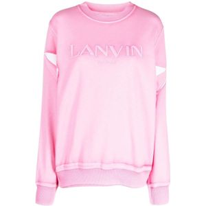 Lanvin, Sweatshirts & Hoodies, Dames, Roze, L, Katoen, Sweaters