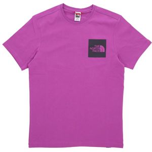 The North Face, Paarse Cactusbloem Fine Tee Paars, Heren, Maat:L