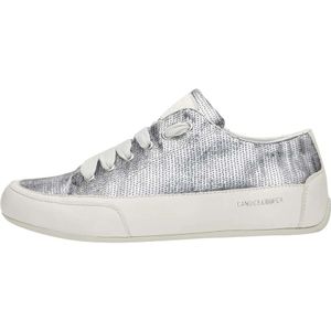 Candice Cooper, Buffed leather sneakers and sequins Rock Chic Paillettes Grijs, Dames, Maat:39 EU