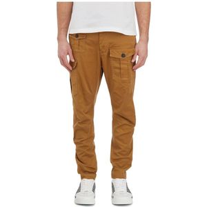 Dsquared2, Broeken, Heren, Bruin, L, Katoen, Katoenen Cargo Broek