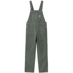 Carhartt Wip, Straight Bib Overall Park Garment Dyed Groen, Dames, Maat:M