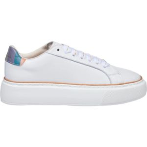 PS By Paul Smith, Schoenen, Dames, Wit, 37 EU, Leer, Witte Guppy Sneaker Rubberen Zool