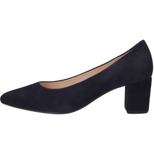 Gabor, Schoenen, Dames, Blauw, 35 1/2 EU, Suède, Elegante Blauwe Suède Blokhak Pumps