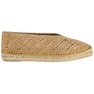 Castañer, Platte Espadrilles Geel, Dames, Maat:39 EU