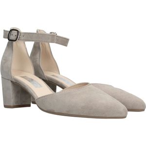 Gabor, Suède Taupe Pump met 6cm Hak Beige, Dames, Maat:40 EU