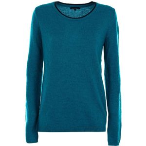 Tommy Hilfiger, Truien, Dames, Blauw, L, Wol, Blauwe Mohair Trui voor Dames