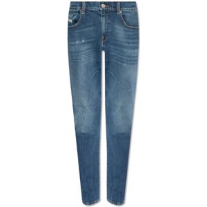 Diesel, Jeans, Heren, Blauw, W32 L30, Katoen, ‘2019 D-Strukt L.32’ jeans