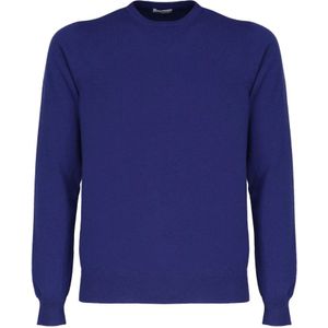 Malo, Sweatshirts & Hoodies, Heren, Blauw, 4Xl, Kasjmier, Lichtgewicht Crew Neck Sweater