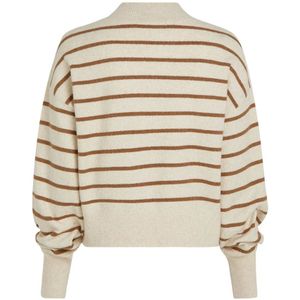 Penn&Ink N.y, Truien, Dames, Beige, L, Gestreepte Trui Pullover