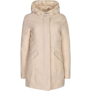 Woolrich, Winterjas, Licht Beige Natuurlijk Beige, Dames, Maat:L