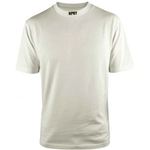 Heron Preston, Tops, Heren, Wit, S, Katoen, Wit Katoenen T-Shirt met Hpny Borduursel