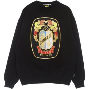 Iuter, Sweatshirts & Hoodies, Heren, Zwart, XL, lichtgewicht crewneck sweatshirt