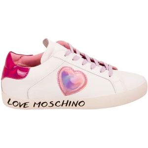 Love Moschino, Schoenen, Dames, Roze, 37 EU, Modieuze Sneakers