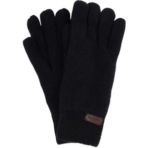 Barbour, Zachte gebreide handschoenen met geribbelde manchetten Zwart, unisex, Maat:ONE Size