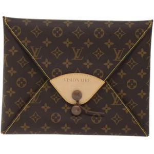 Louis Vuitton Vintage, Pre-owned, Dames, Bruin, ONE Size, Pre-owned Cotton louis-vuitton-bags