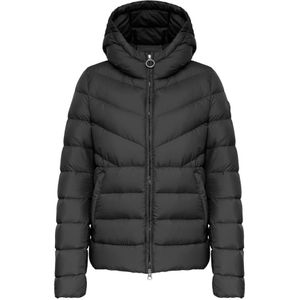 Colmar, Jassen, Dames, Zwart, M, Polyester, Winter Hooded Jack met gewatteerd ontwerp