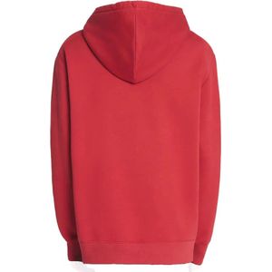 Lanvin, Sweatshirts & Hoodies, Heren, Rood, L, Katoen, Geborduurde Rode Hoodie Sweater