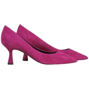 Kennel & Schmenger, Schoenen, Dames, Roze, 37 EU, Suède, Fuchsia Suède Puntige Neus Pump