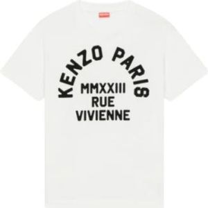 Kenzo, Tops, Heren, Wit, L, Rue Vivienne T-Shirt