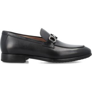 Salvatore Ferragamo, Zwarte Gesloten Schoenen Aw 23, Tijdloze Stijl Penny Loafers Zwart, Heren, Maat:44 EU