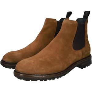 Blackstone, Schoenen, Heren, Bruin, 42 EU, Suède, Handgemaakte Chelsea boots voor heren