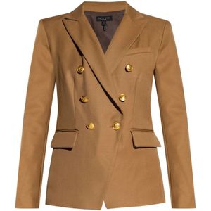 Rag & Bone, Blazers met dubbele rijen Bruin, Dames, Maat:XS