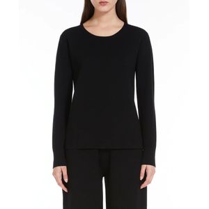 Max Mara Studio, Truien, Dames, Zwart, M, Zwarte Pokertrui voor Vrouwen