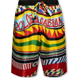 Dolce & Gabbana, Korte broeken, Heren, Veelkleurig, M, Zijden shorts