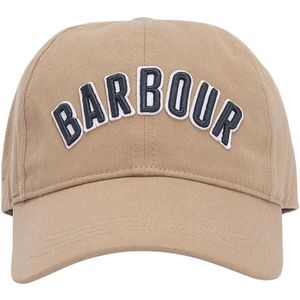 Barbour, Campbell Cap - Katoenen Varsity Logo Beige, unisex, Maat:ONE Size