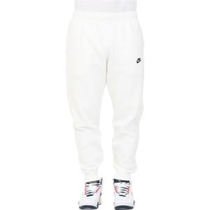 Nike, Comfortabele Trainingsbroeken met Logo Borduurwerk Wit, unisex, Maat:L