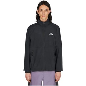 The North Face, Logo Fleece Jas Zwart, Heren, Maat:S