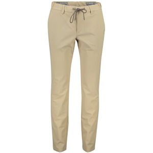 Alberto, Broeken, Heren, Beige, W38 L34, Katoen, Beige Chino Broek Slim Fit