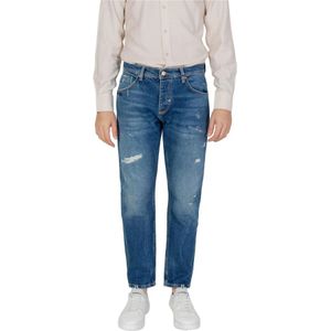 Antony Morato, Blauwe Rits Knopen Jeans Lente/Zomer Blauw, Heren, Maat:W36