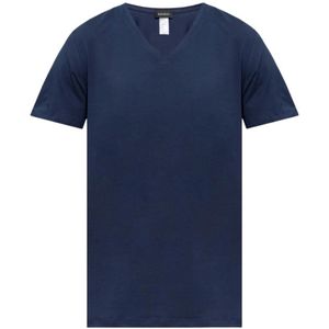 Hanro, Tops, Heren, Blauw, XL, Katoen, Katoenen T-shirt