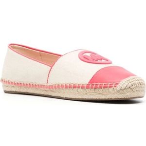 Michael Kors, Schoenen, Dames, Wit, 38 EU, Leer, Logo Espadrilles