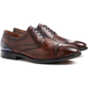 Lloyd, Schoenen, Heren, Bruin, 43 EU, Leer, Heren Derby Schoenen van Glad Leer met Extra Brede Pasvorm