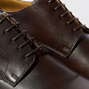 Scarosso, Schoenen, Heren, Bruin, 40 1/2 EU, Leer, Klassieke bruine cap toe derby schoenen