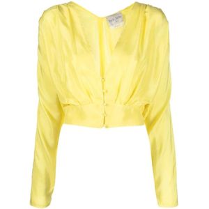 Forte Forte, Blouses & Shirts, Dames, Geel, M, Satijn, Blouses