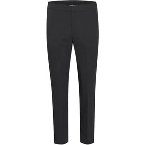 InWear, Broeken, Dames, Zwart, 3Xl, Katoen, Basic Elastische Taille Geplooide Broek