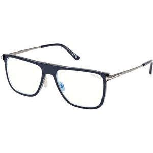Tom Ford, Accessoires, unisex, Blauw, 55 MM, Klassieke Optische Bril