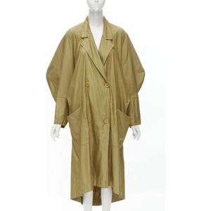 Issey Miyake Pre-owned, Pre-owned, Dames, Beige, S, Pre-owned Fabric outerwear