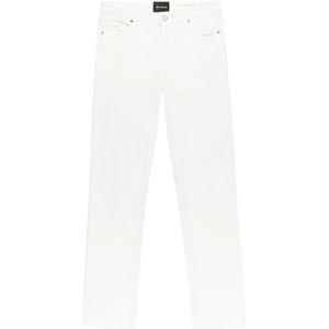 Kiton, Jeans, Dames, Wit, S, Denim, Witte Stretch Jeans van Denim