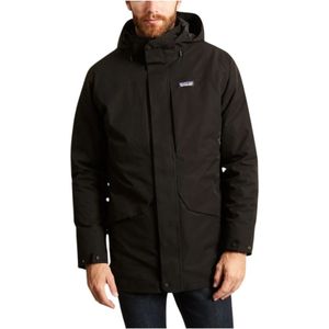 Patagonia, Zwarte 3-in-1 Parka Jas Zwart, Heren, Maat:L