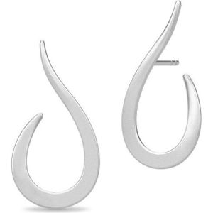 Julie Sandlau, Accessoires, Dames, Grijs, ONE Size, Satijn, Classic Swan -oorbellen - Rhodium