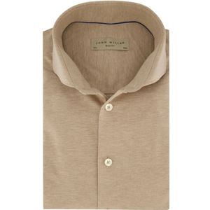 John Miller, Overhemden, Heren, Beige, 3Xl, Katoen, Slim Fit Business Overhemd Beige