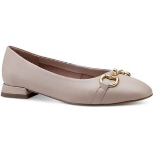 Tamaris, Schoenen, Dames, Beige, 36 EU, Elegante Gesloten Ballerina`s in Beige